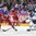 COLOGNE, GERMANY - MAY 21: Russia's Yevgeni Kuznetsov #92 passes the puck up the ice while Finland's Joonas Kemppainen #23 stick checks during bronze medal game action at the 2017 IIHF Ice Hockey World Championship. (Photo by Matt Zambonin/HHOF-IIHF Images)